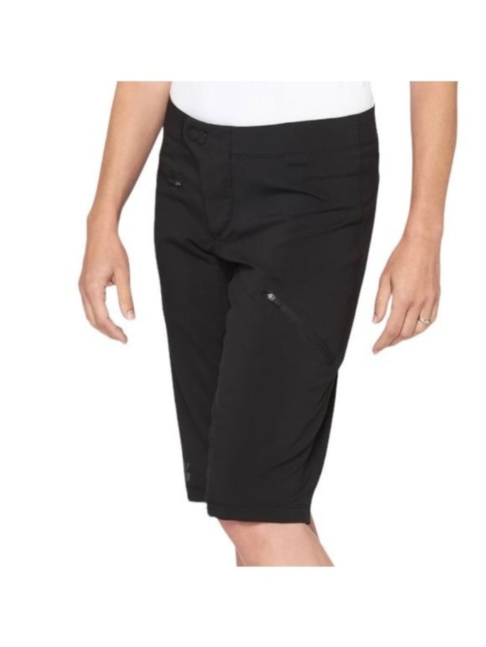 100% Ridecamp Women's Medium Black Mid Rise Quick Dry Mountain Bike Shorts